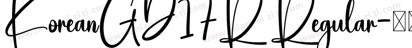 KoreanGD17R Regular字体转换